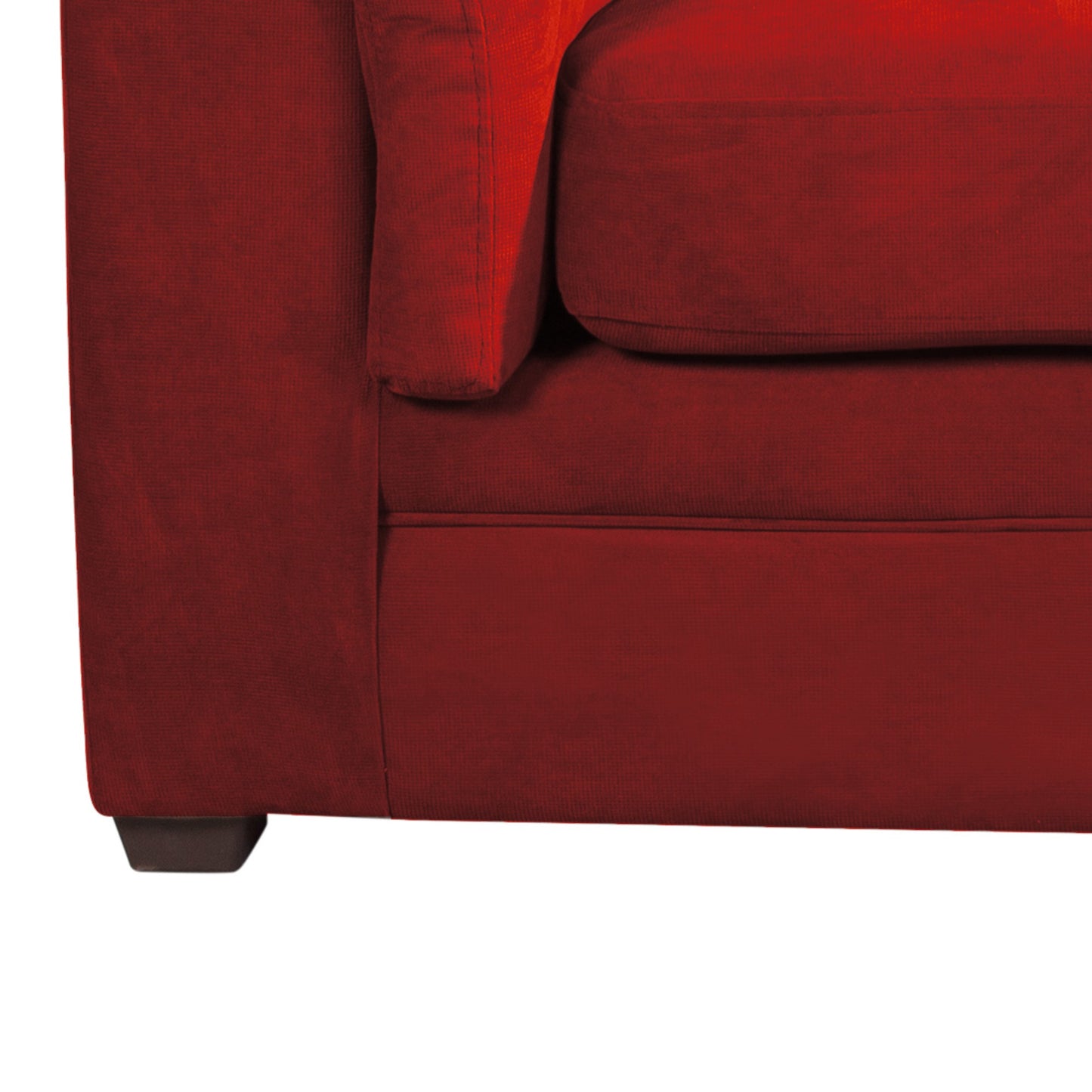 Sofá 3 Cuerpos Ancona Velvet Burdeo Latam Home