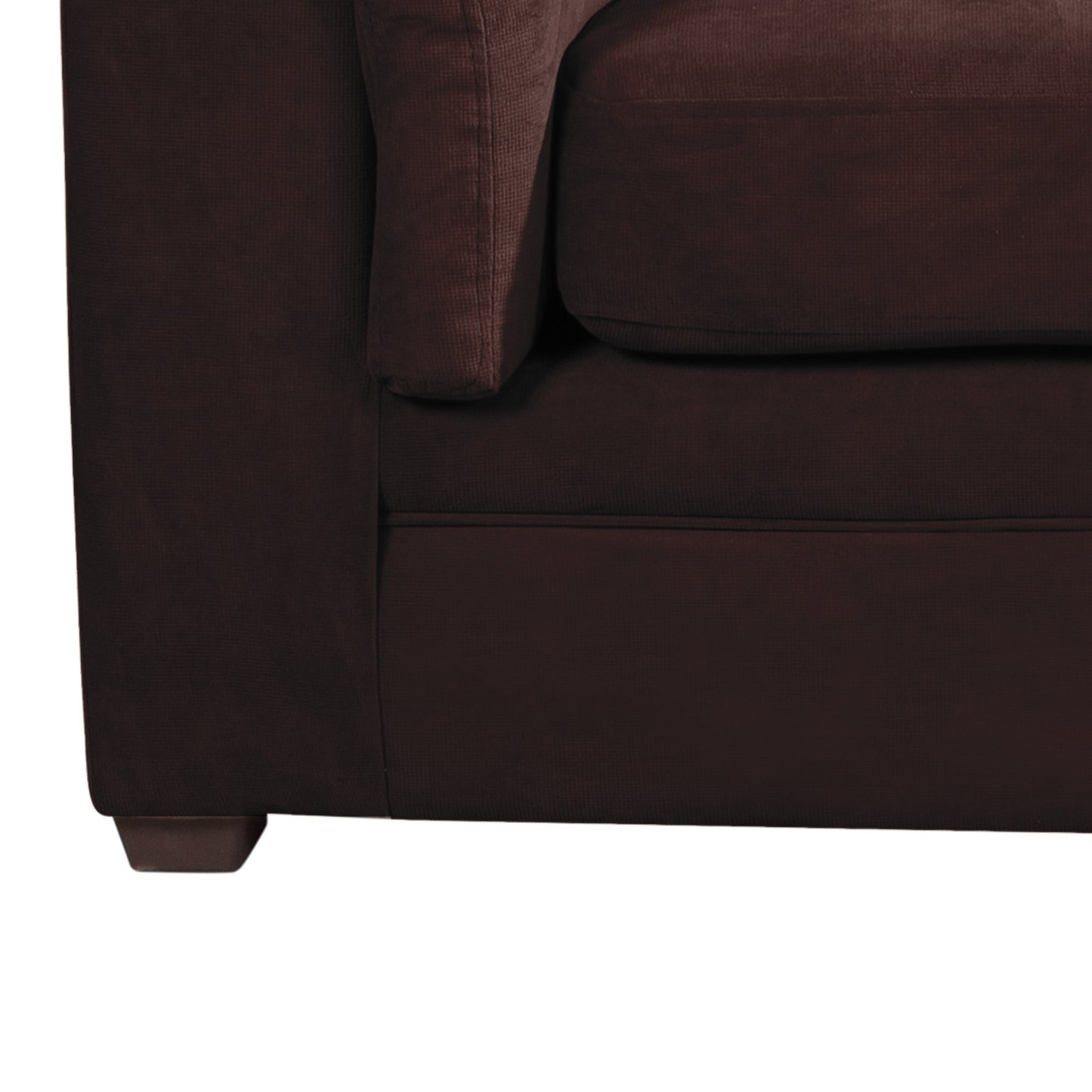 Sofá 3 Cuerpos Ancona Velvet Chocolate Latam Home