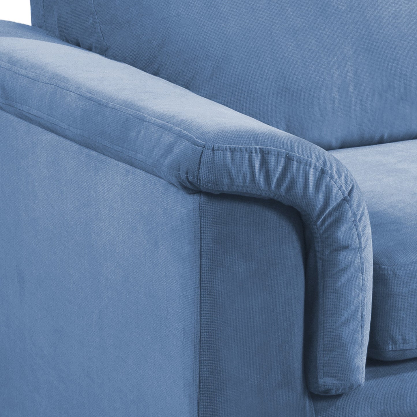 Sofá 3 Cuerpos Ancona Velvet Azul Petroleo Latam Home