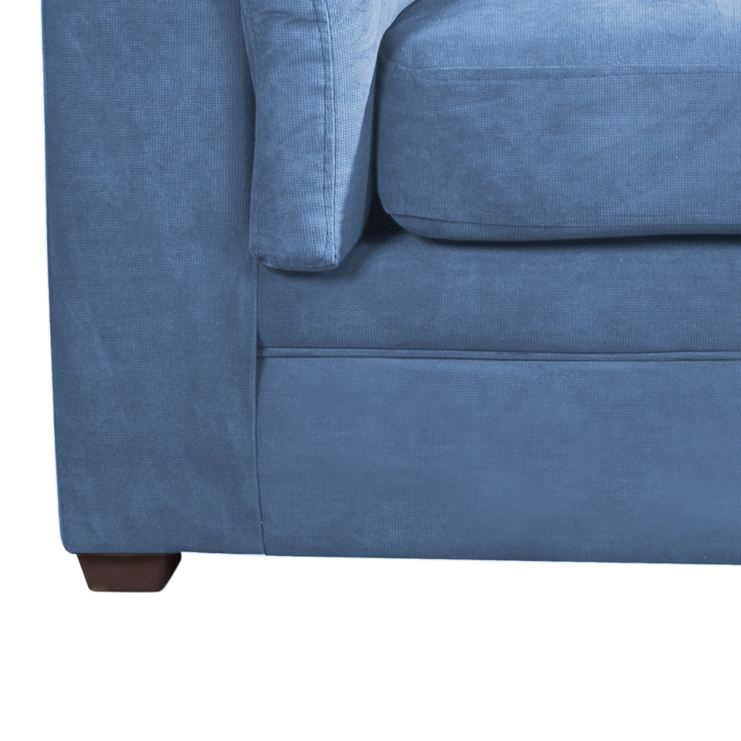 Sofá 3 Cuerpos Ancona Velvet Azul Petroleo Latam Home