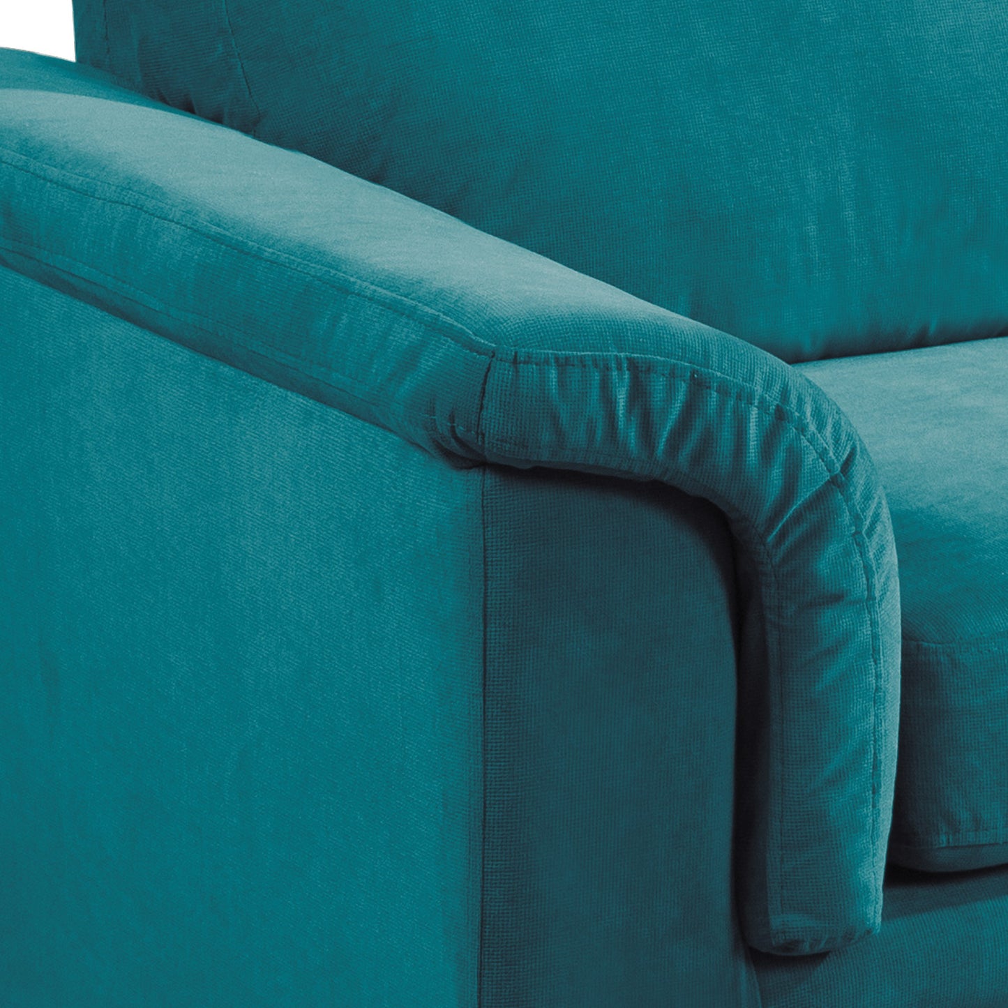 Sofá 3 Cuerpos Ancona Velvet Turquesa Latam Home
