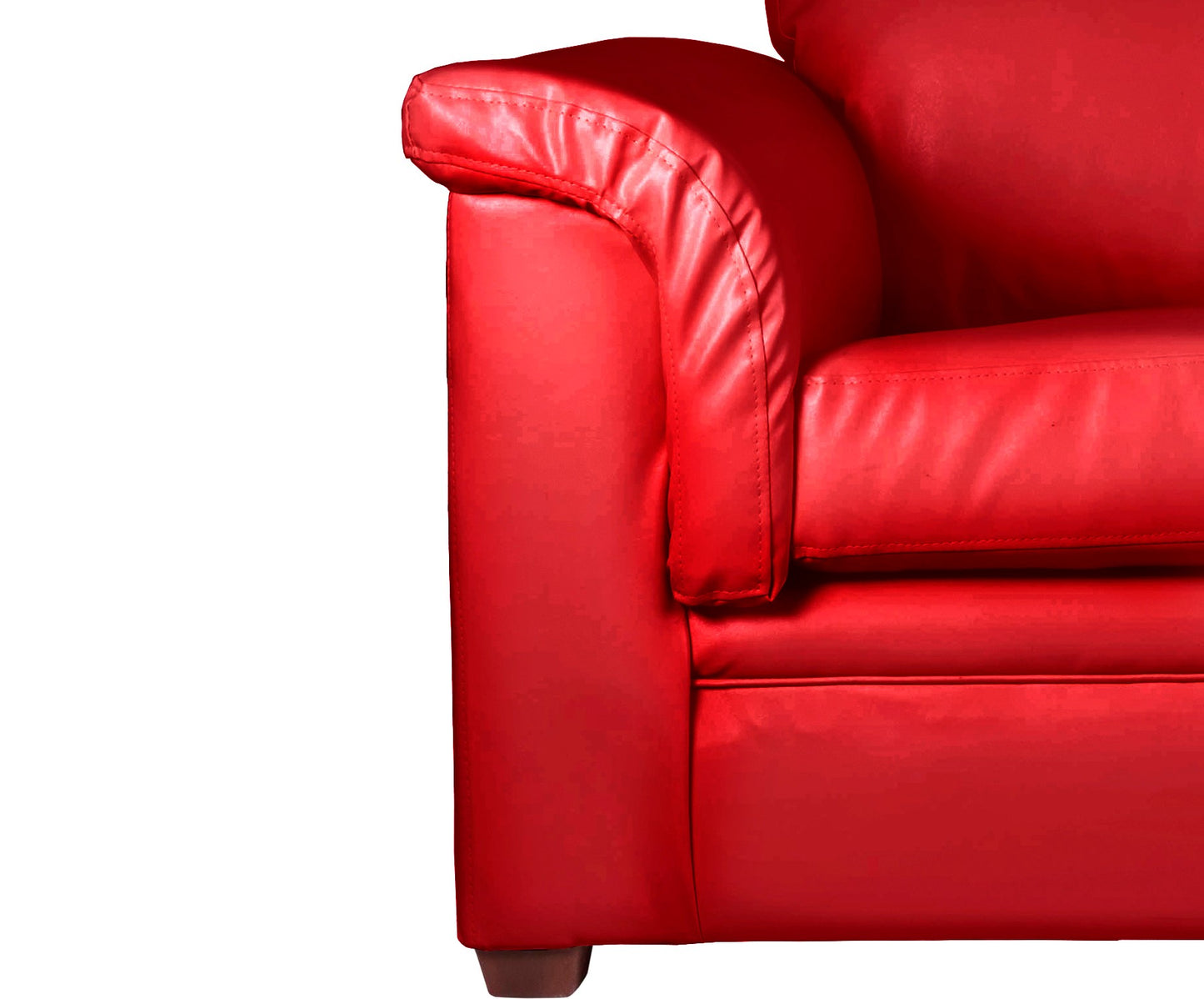 Sofá 3 Cuerpos Ancona PU Grano Rojo Latam Home