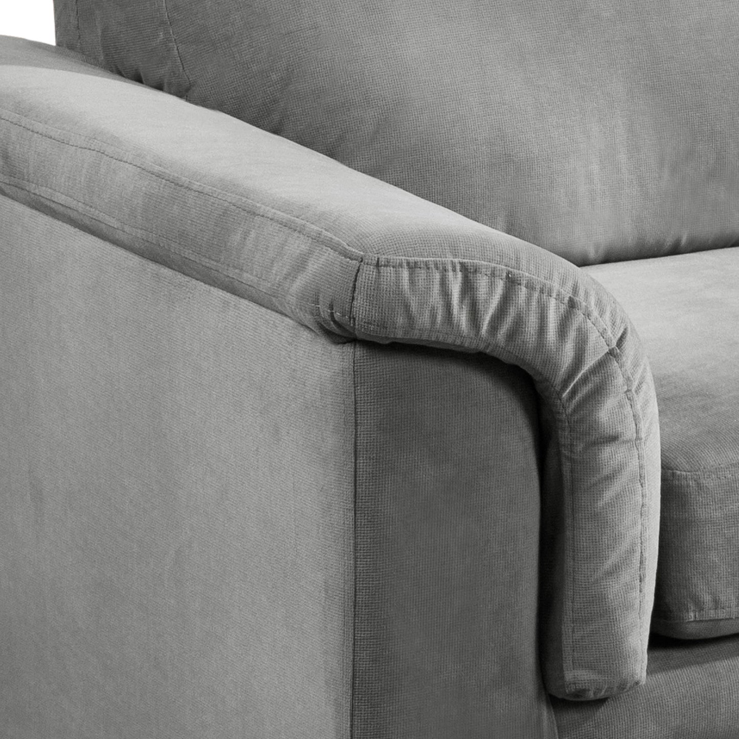 Sofá 2 Cuerpos Ancona Velvet Gris Latam Home