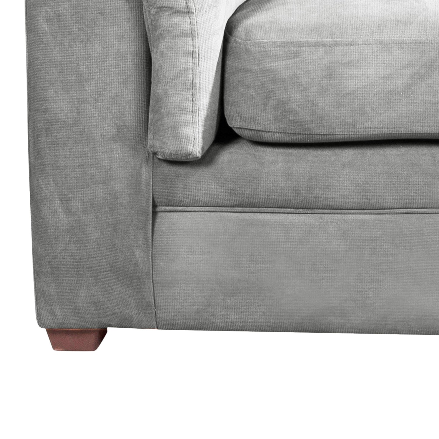 Sofá 2 Cuerpos Ancona Velvet Gris Latam Home