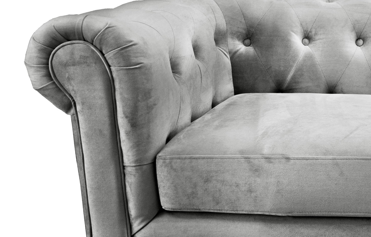 Sofá 3 Cuerpos Florencia Velvet Gris Latam Home
