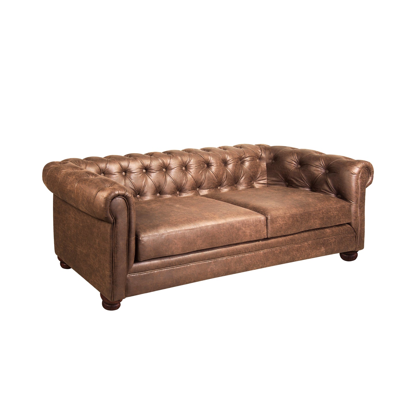 Sofá 3 Cuerpos Florencia Cuero 70% Caramelo Latam Home