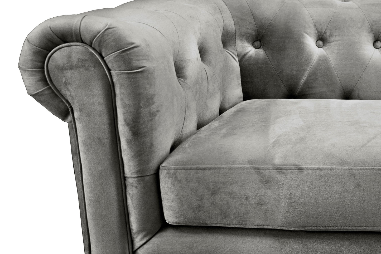 Sofá 2 Cuerpos Florencia Velvet Gris Latam Home