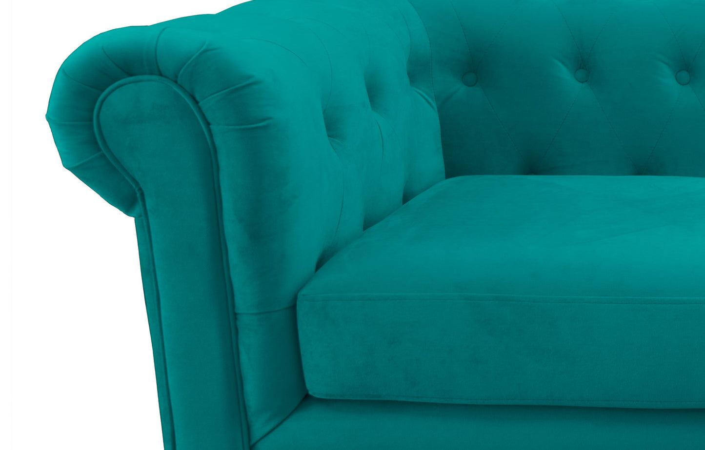 Sofá 2 Cuerpos Florencia Velvet Turquesa Latam Home