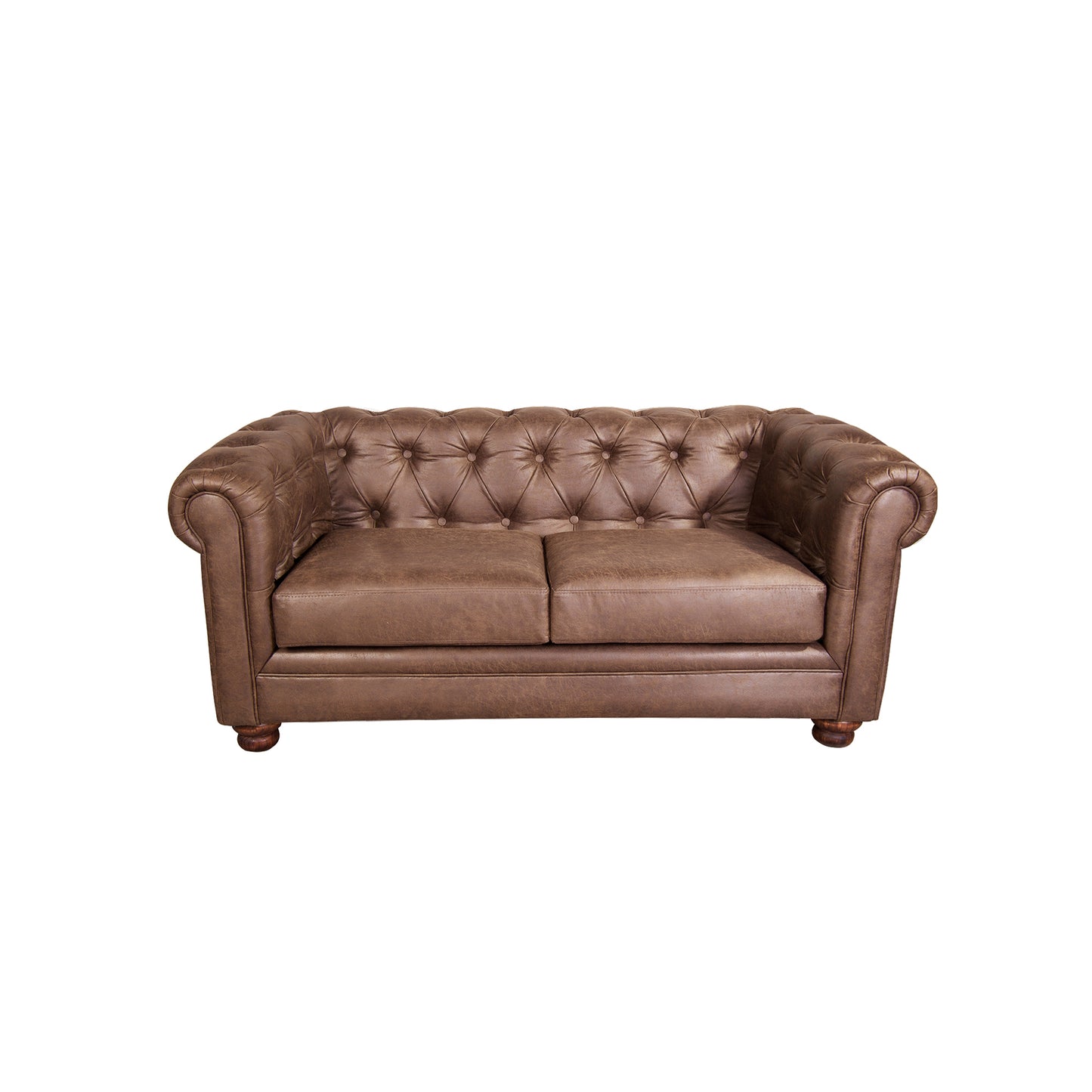 Sofá 2 Cuerpos Florencia Cuero 70% Caramelo Latam Home