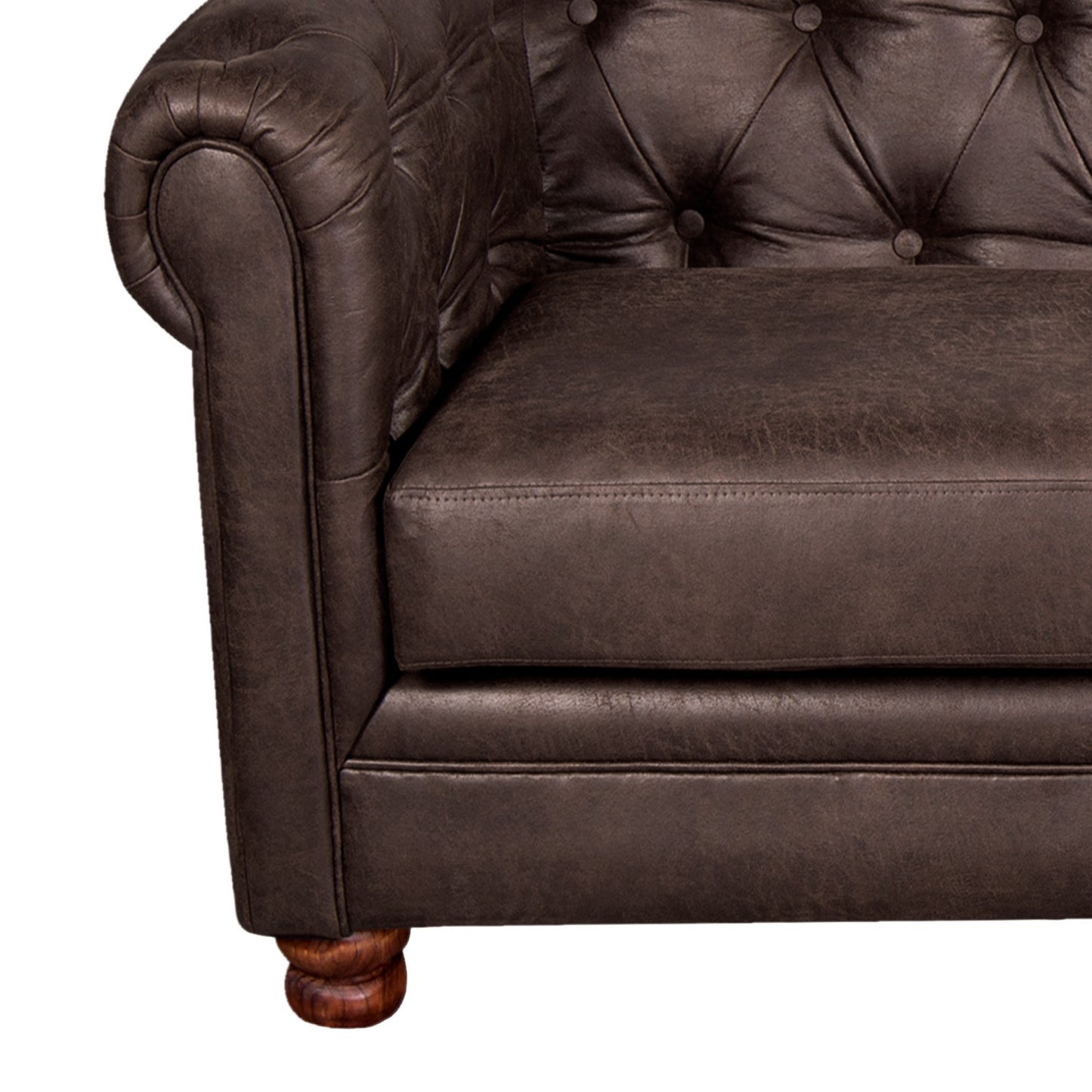 Sofá 2 Cuerpos Florencia Cuero 70% Marron Latam Home