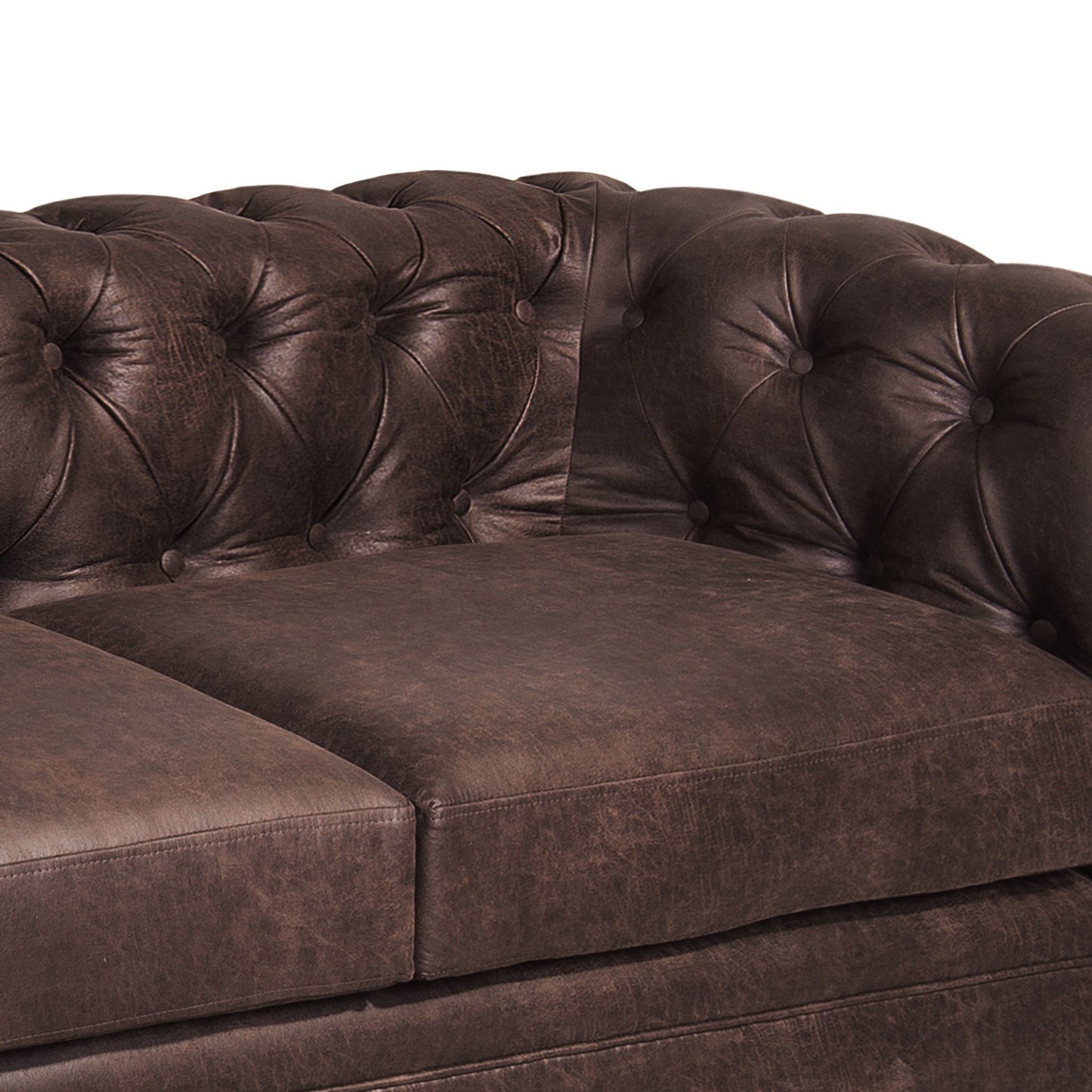 Sofá 2 Cuerpos Florencia Cuero 70% Marron Latam Home