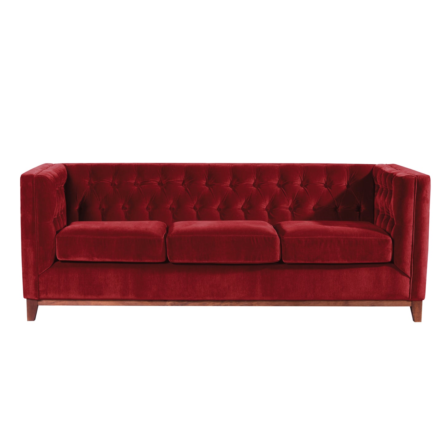 Sofá 3 Cuerpos Roma Velvet Burdeo Latam Home