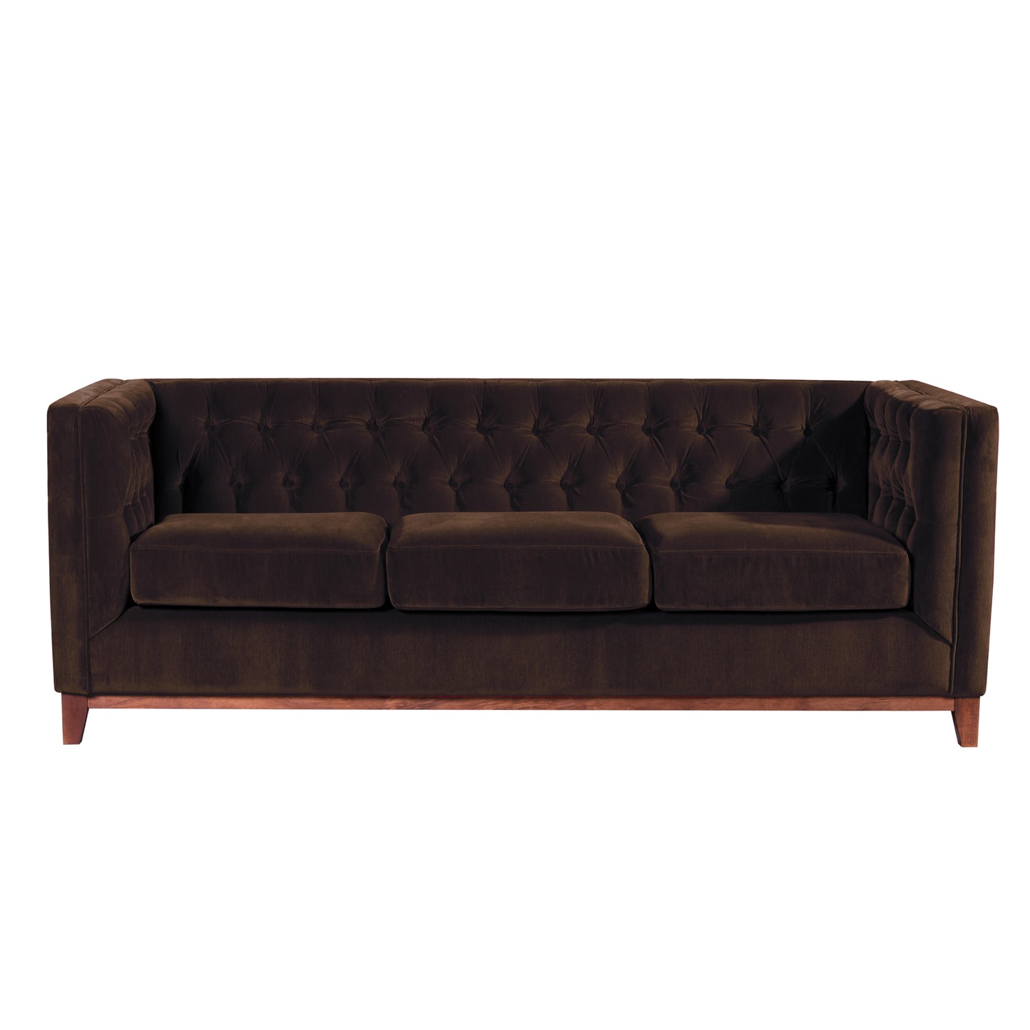 Sofá 3 Cuerpos Roma Velvet Chocolate Latam Home