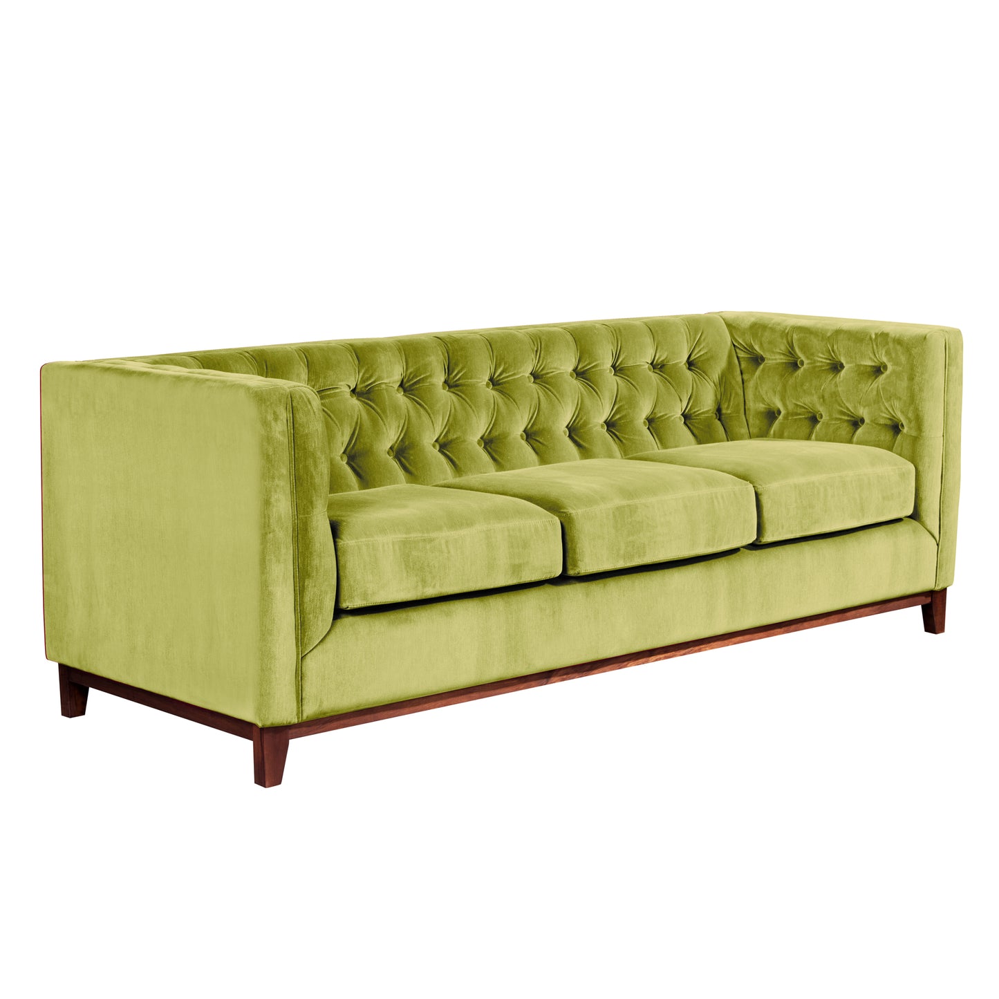 Sofá 3 Cuerpos Roma Velvet Pistacho Latam Home