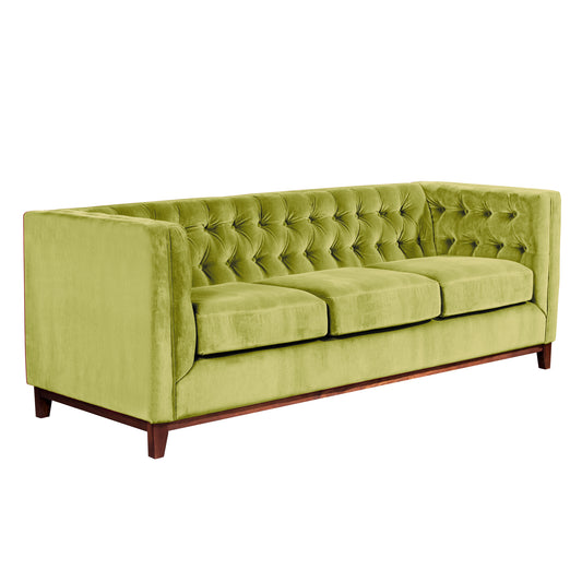 Sofá 3 Cuerpos Roma Velvet Pistacho Latam Home