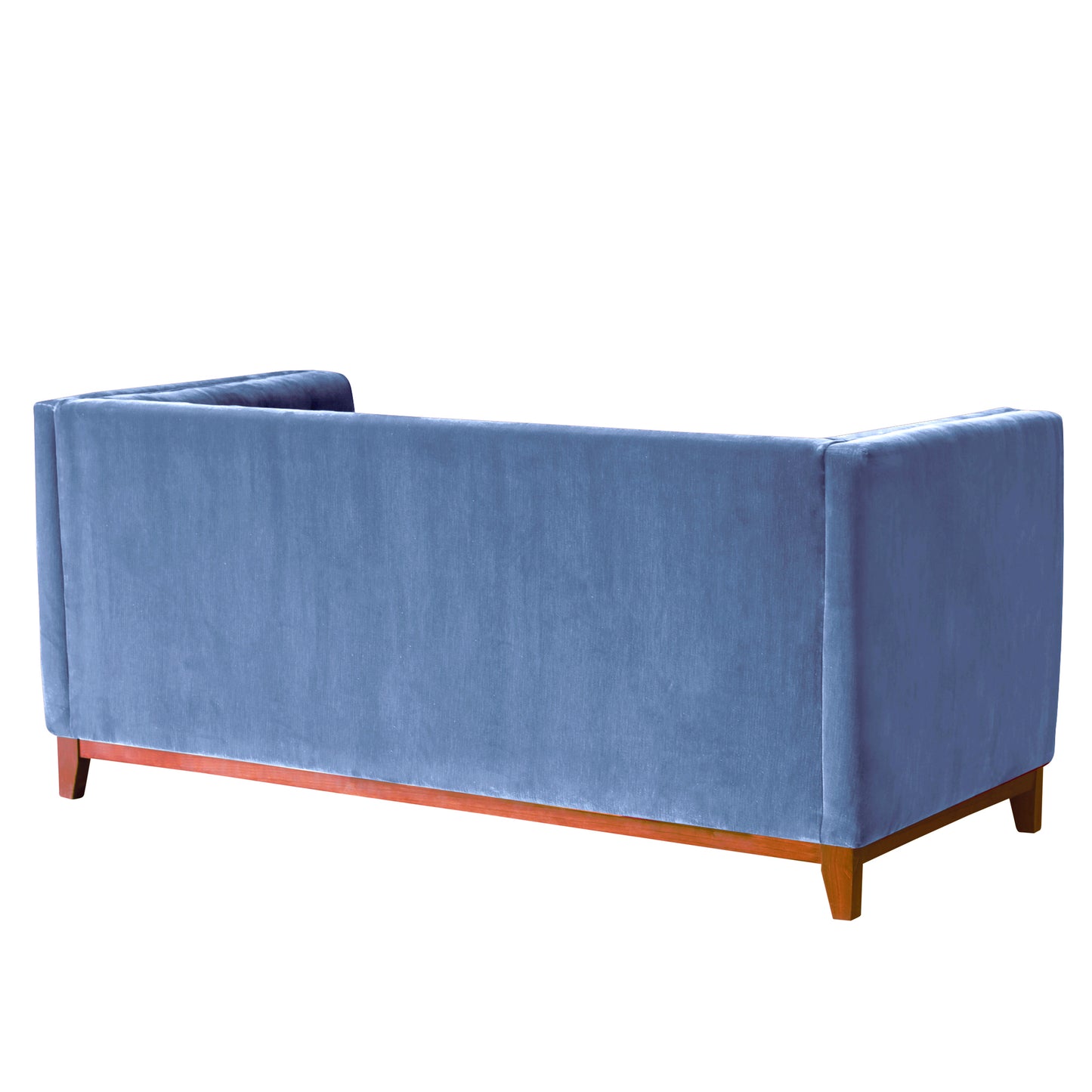 Sofá 3 Cuerpos Roma Velvet Azul Petroleo Latam Home