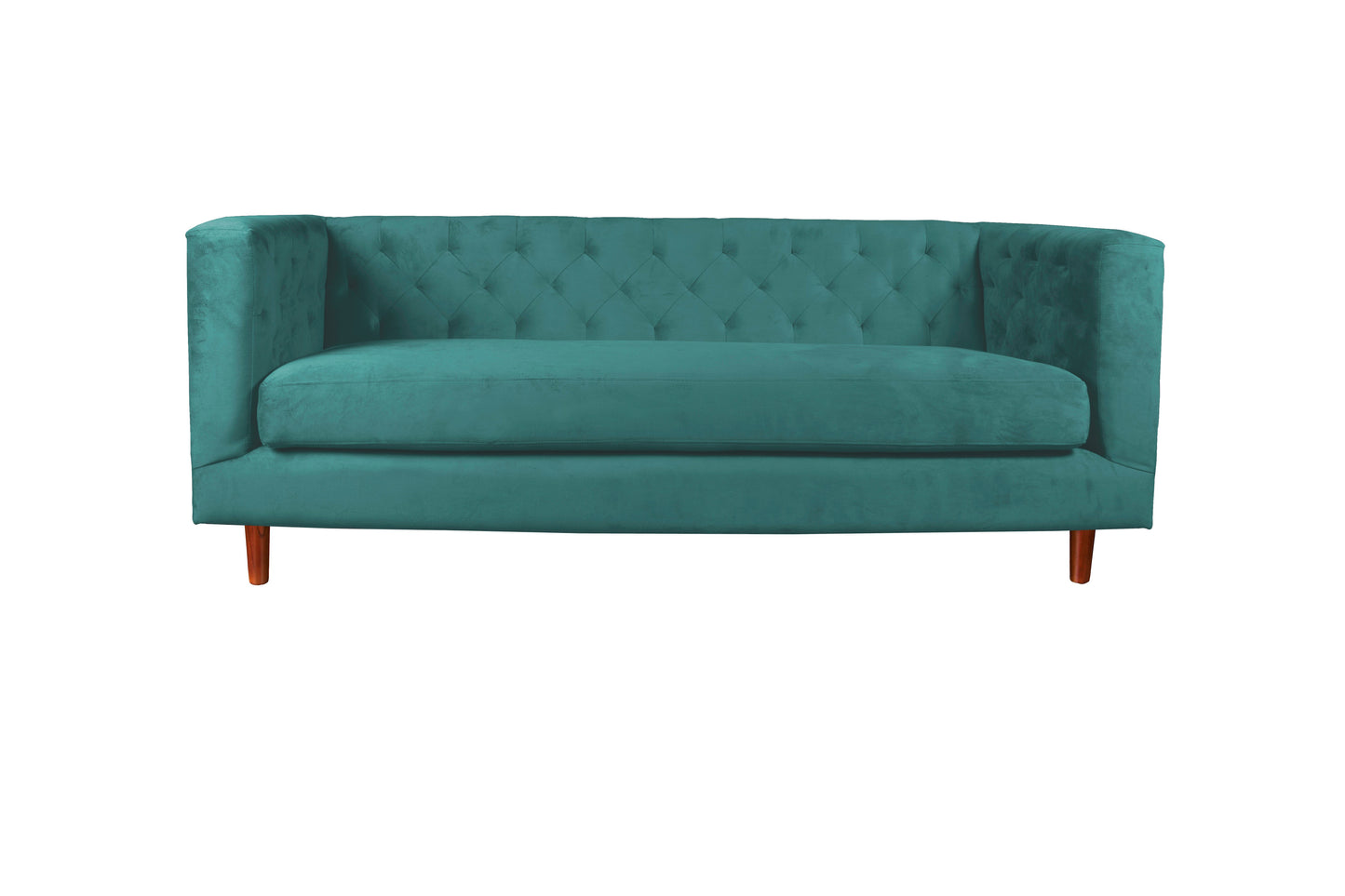 Sofá 3 Cuerpos Brescia Velvet Verde Latam Home