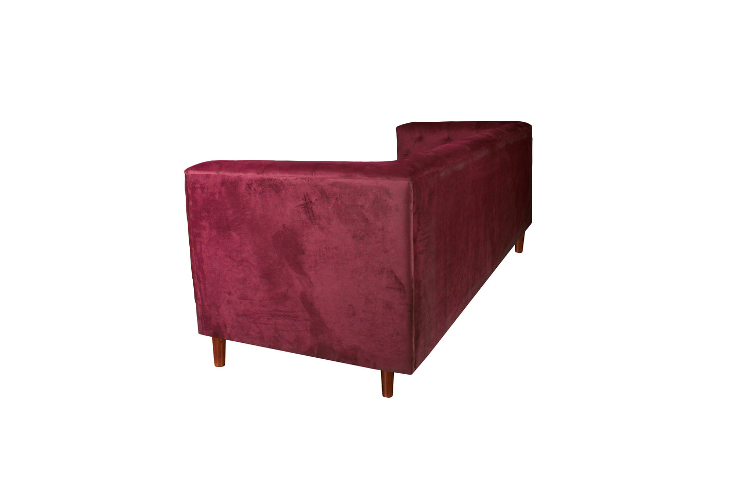Sofá 3 Cuerpos Brescia Velvet Burdeo Latam Home