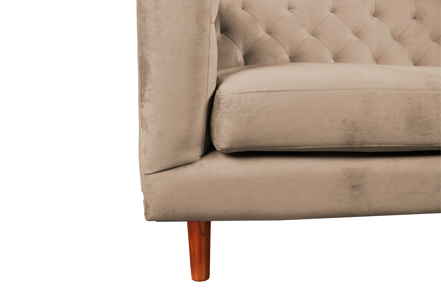 Sofá 3 Cuerpos Brescia Velvet Café Latam Home