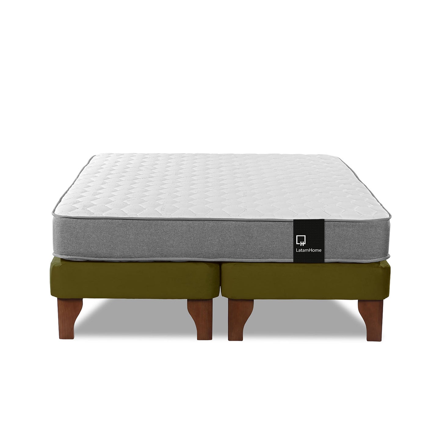 Cama Europea Zen Best 2 plazas Velvet Verde Latam Home