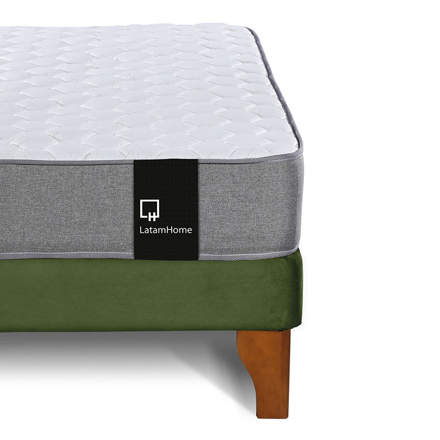 Cama Europea Zen Best 2 plazas Velvet Verde Latam Home