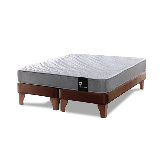 Cama Europea Zen Best 2 plazas Velvet Chocolate Latam Home