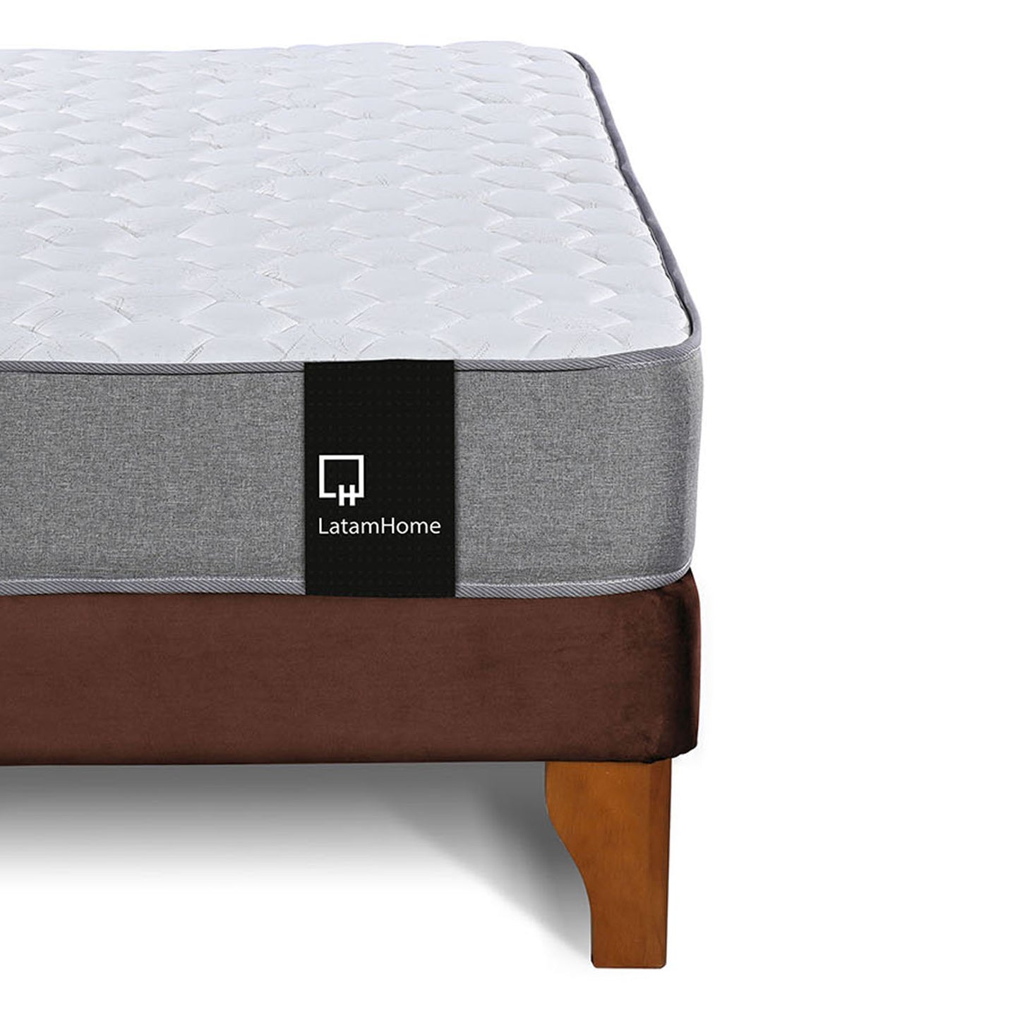 Cama Europea Zen Best 2 plazas Velvet Chocolate Latam Home