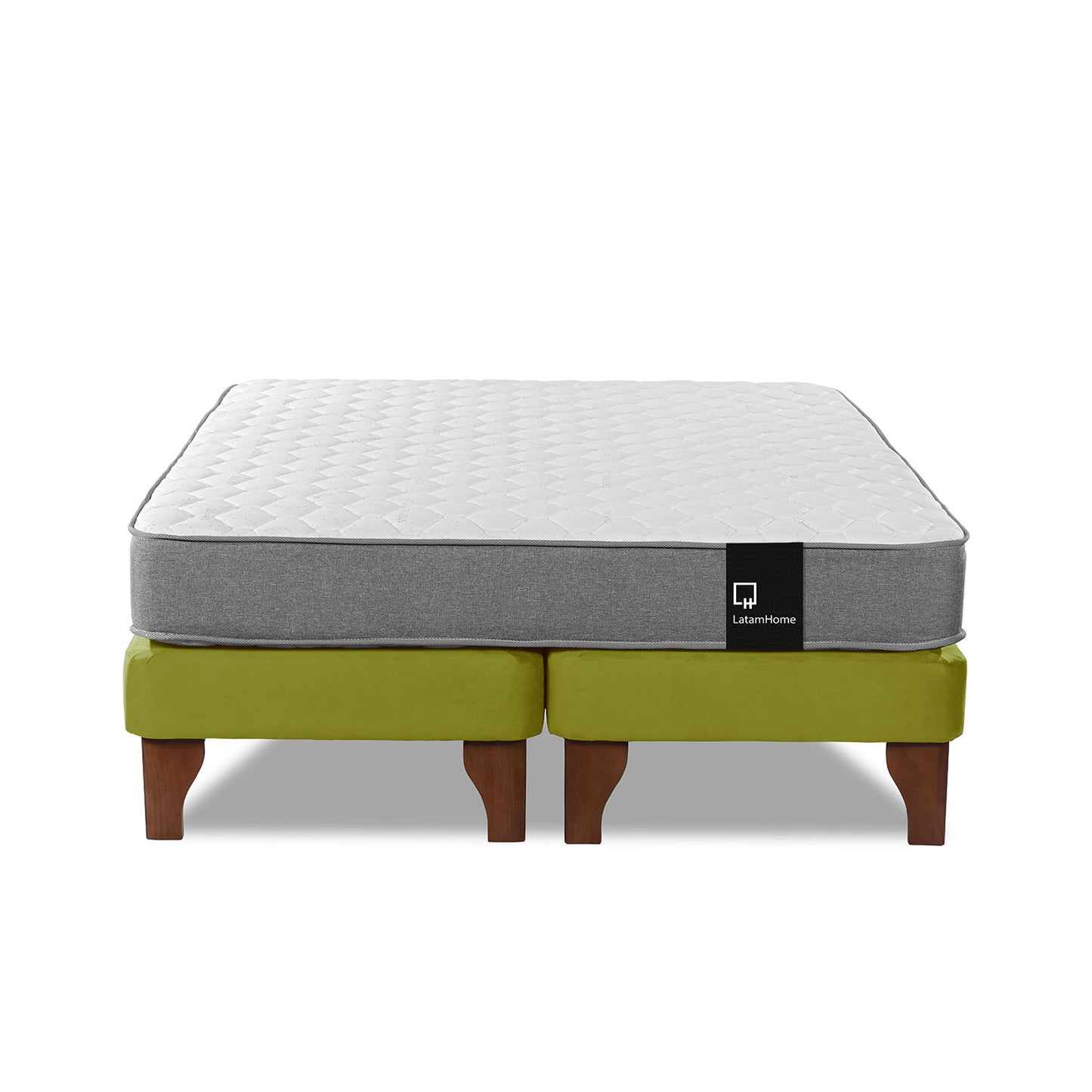 Cama Europea Zen Best 2 plazas Velvet Pistacho Latam Home