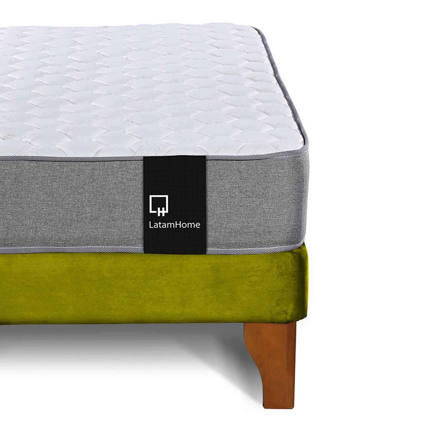 Cama Europea Zen Best 2 plazas Velvet Pistacho Latam Home