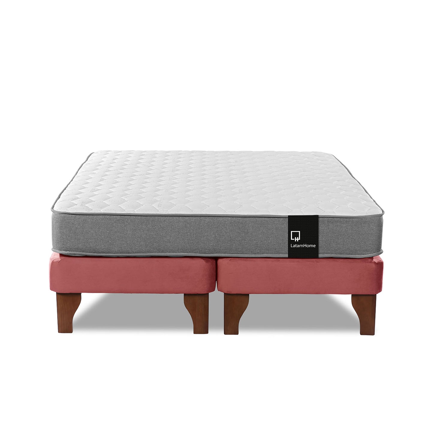 Cama Europea Zen Best 2 plazas Velvet Palo Rosa Latam Home