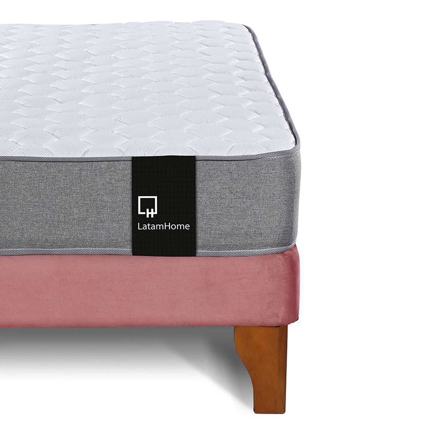 Cama Europea Zen Best 2 plazas Velvet Palo Rosa Latam Home