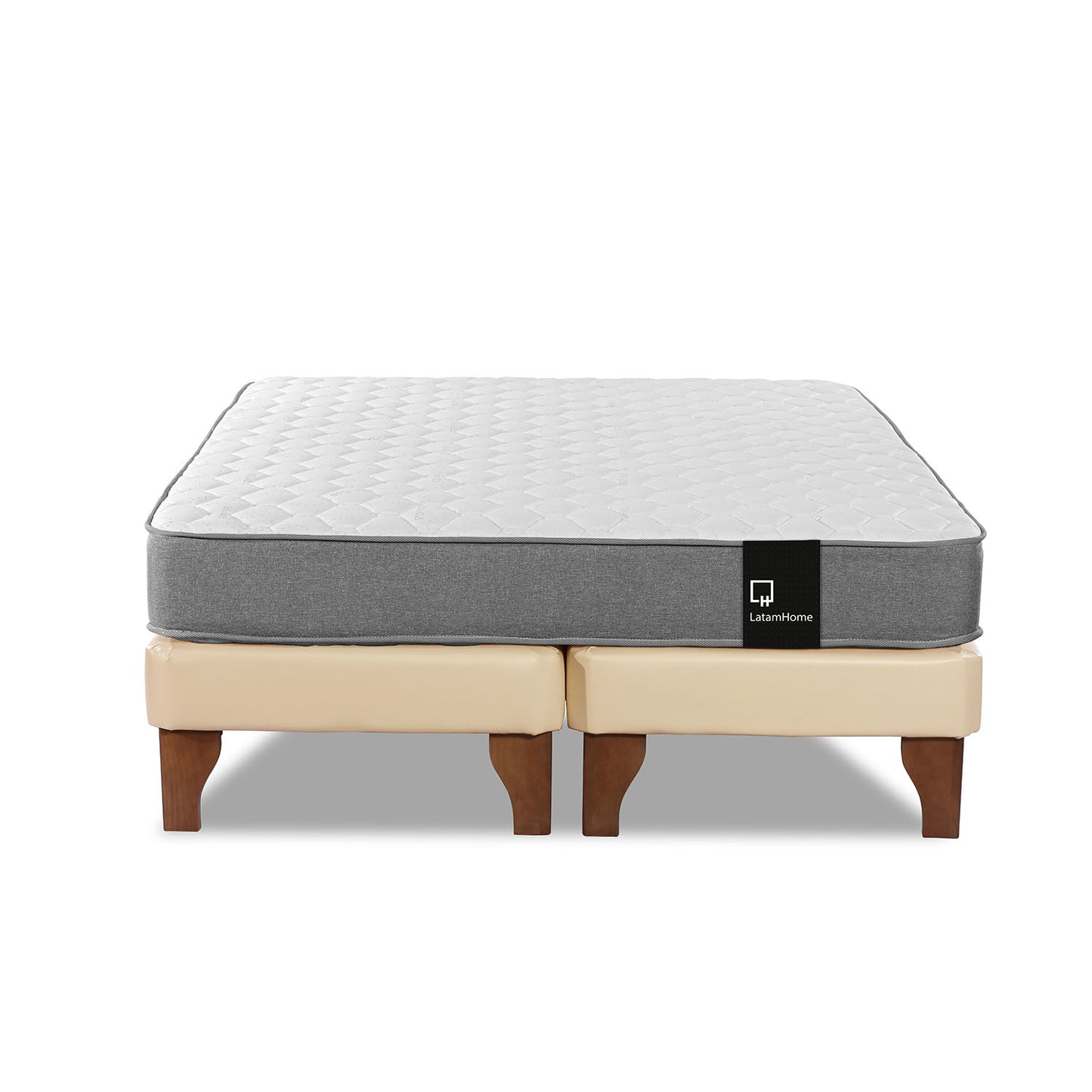 Cama Europea Zen Best 2 plazas PU Beige Latam Home