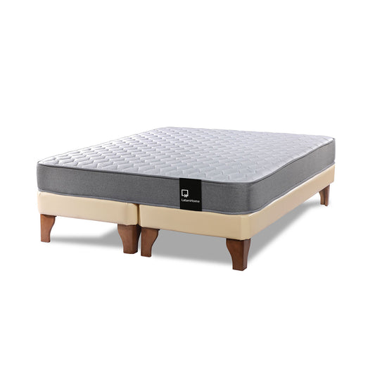 Cama Europea Zen Best 2 plazas PU Beige Latam Home
