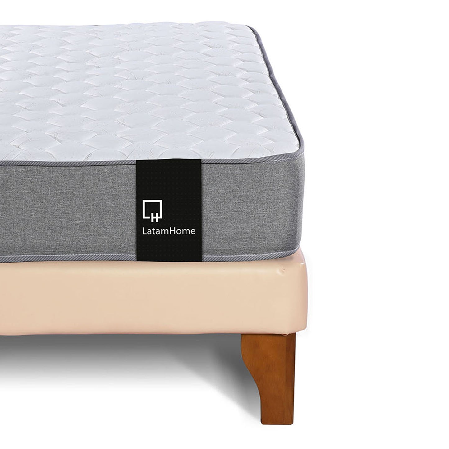 Cama Europea Zen Best 2 plazas PU Beige Latam Home
