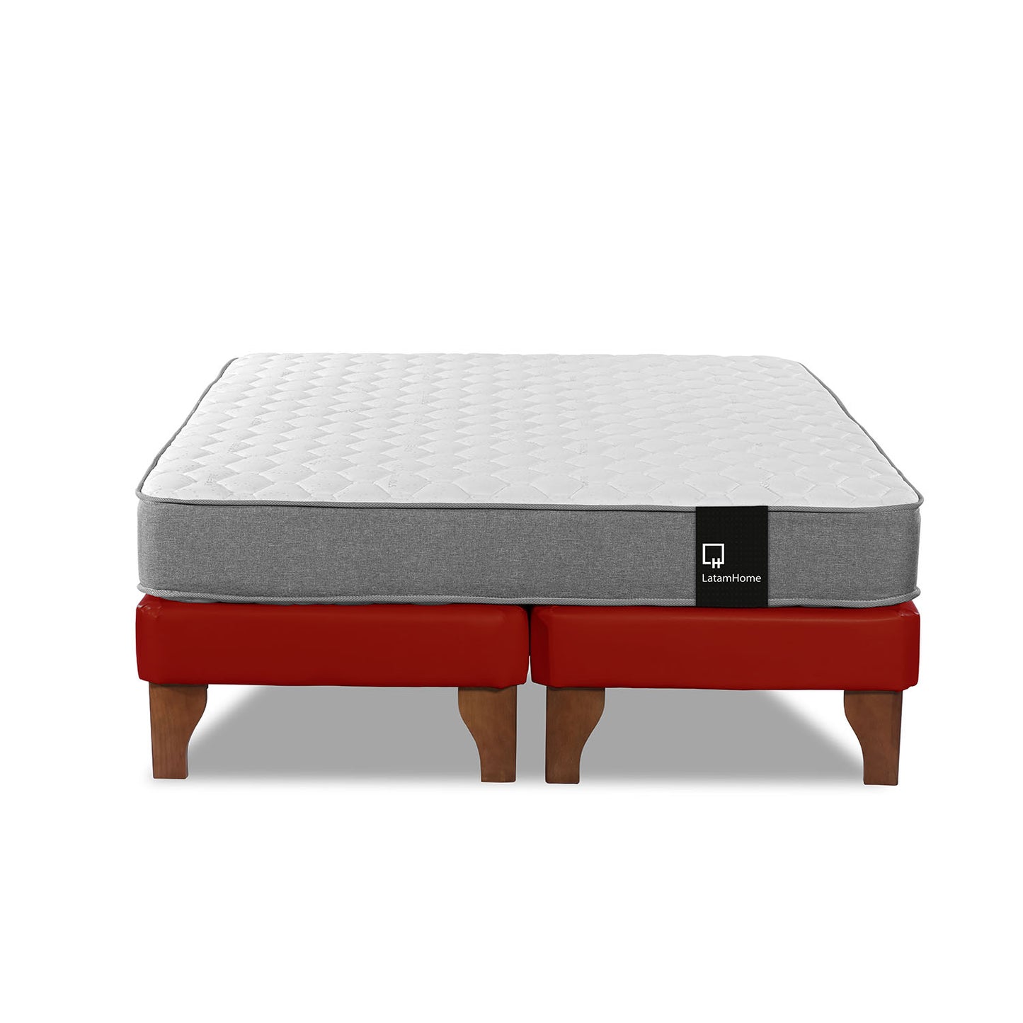 Cama Europea Zen Best 2 plazas PU Rojo Latam Home