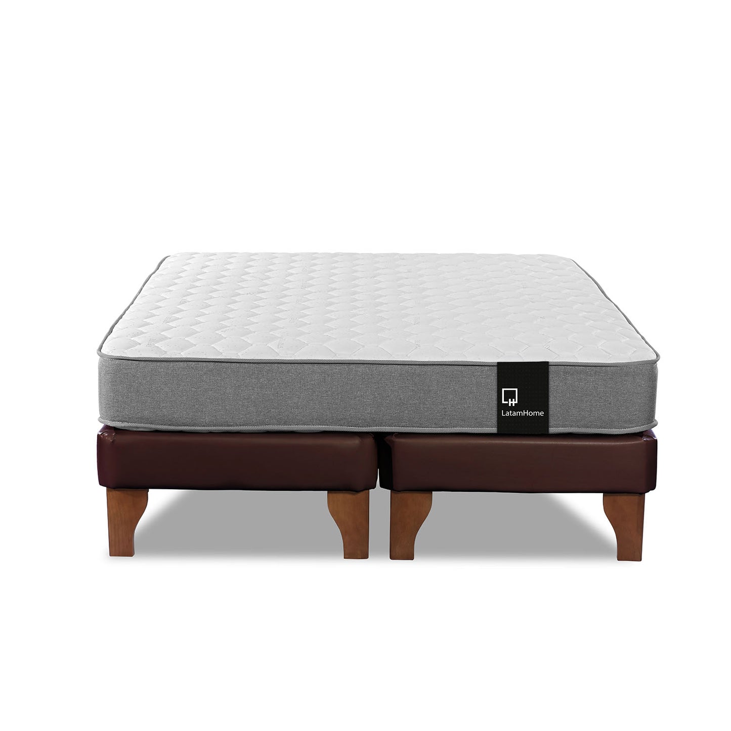 Cama Europea Zen Best 2 plazas PU Chocolate Latam Home