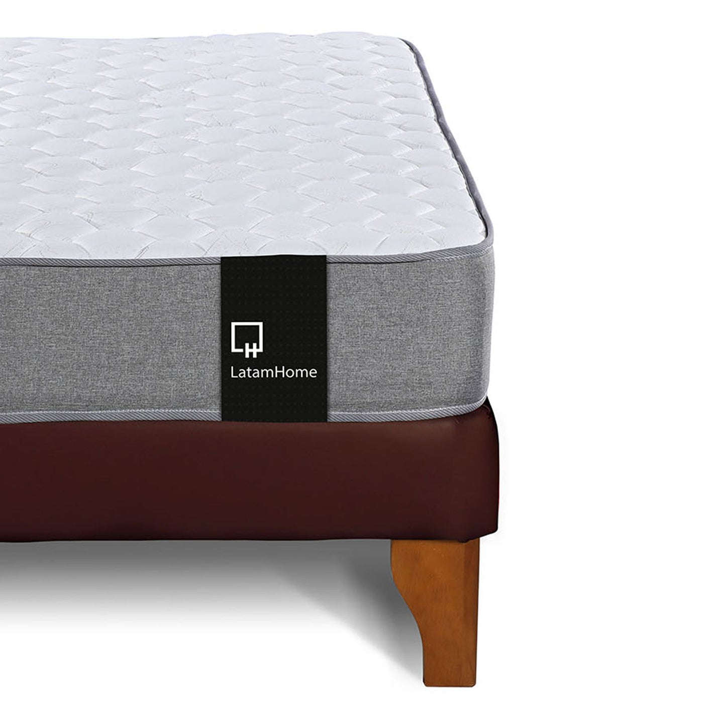 Cama Europea Zen Best 2 plazas PU Chocolate Latam Home