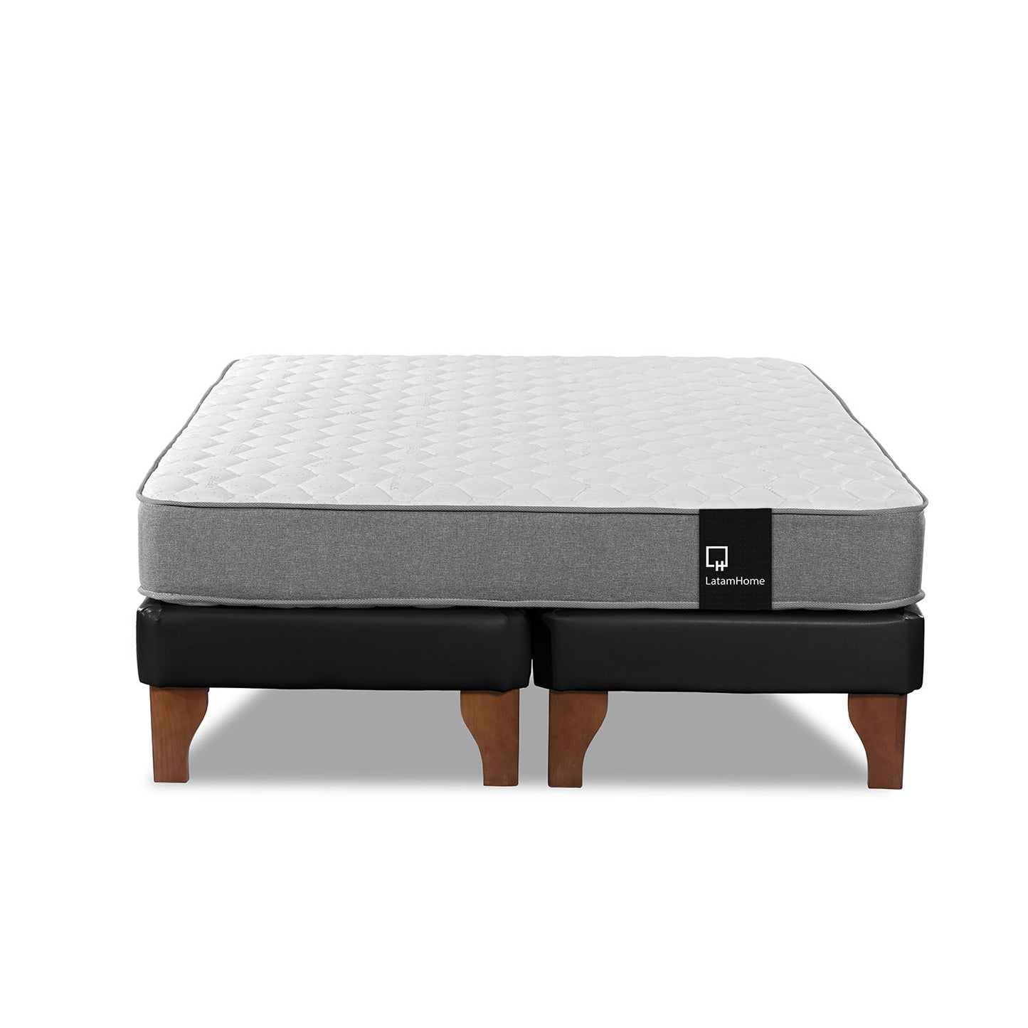 Cama Europea Zen Best 2 plazas PU Negro Latam Home