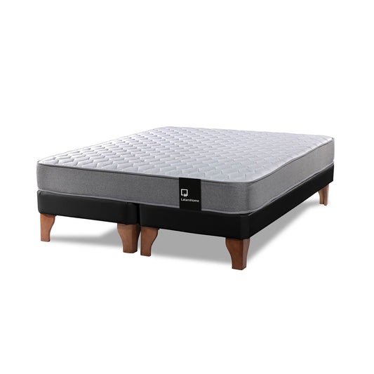 Cama Europea Zen Best 2 plazas PU Negro Latam Home