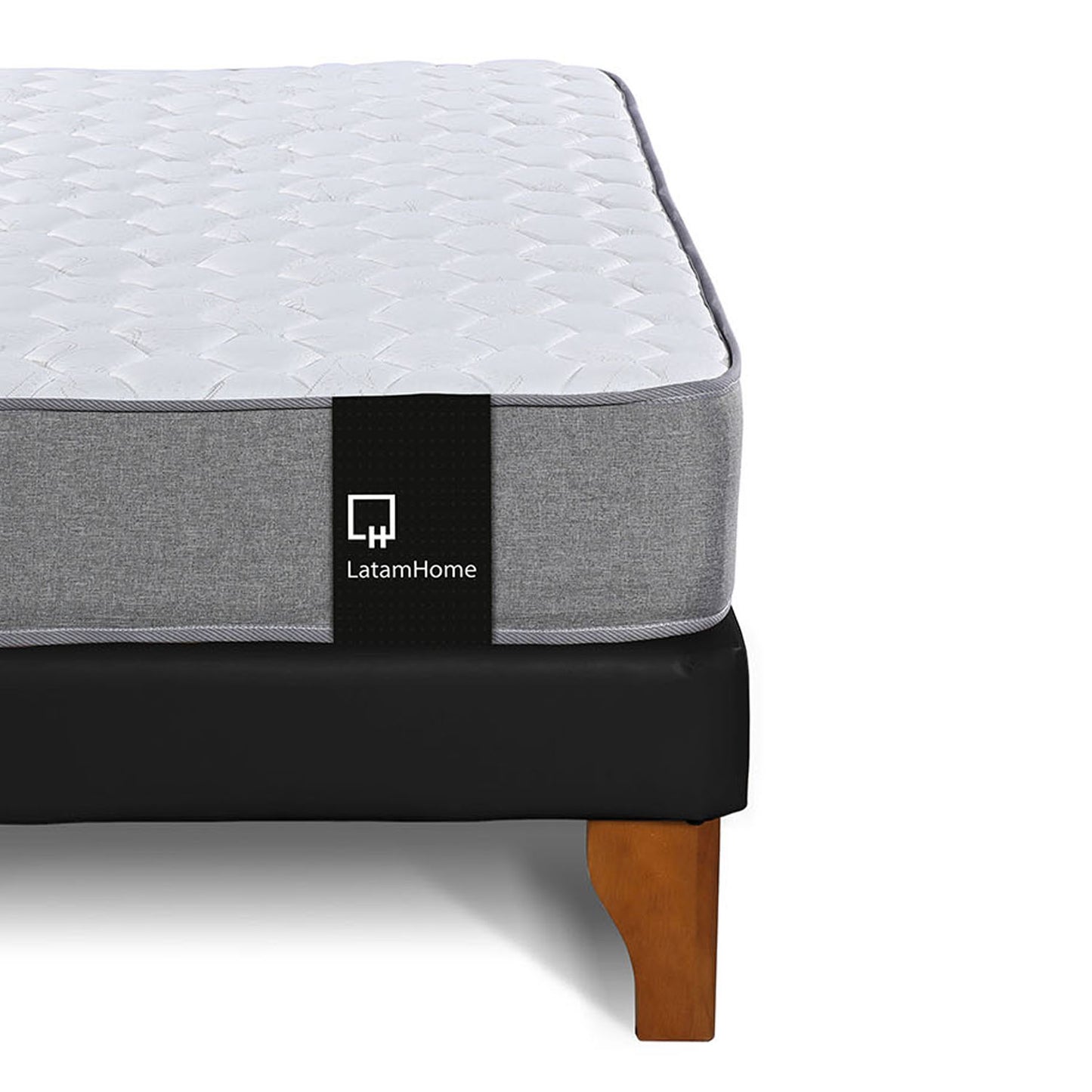 Cama Europea Zen Best 2 plazas PU Negro Latam Home