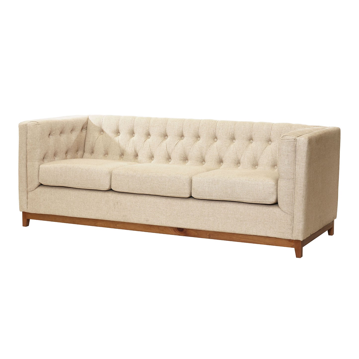Sofá 3 Cuerpos Roma Lino Natural Latam Home