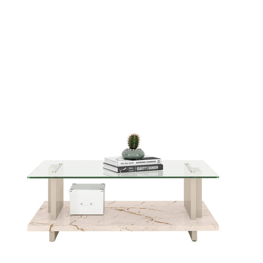 Mesa de Centro Frizz Vidrio Calacata Altavisión