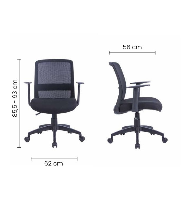 Silla de escritorio Nora Negro One Sit