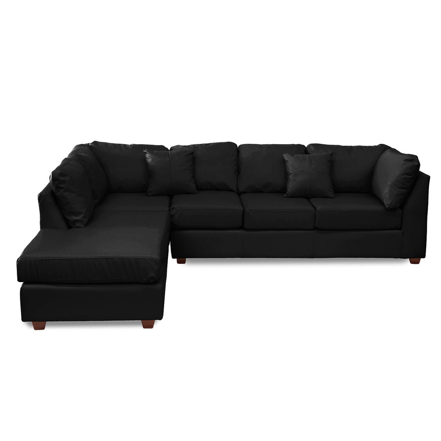 Sofá seccional Izquierdo Padua Velvet Negro Latam Home