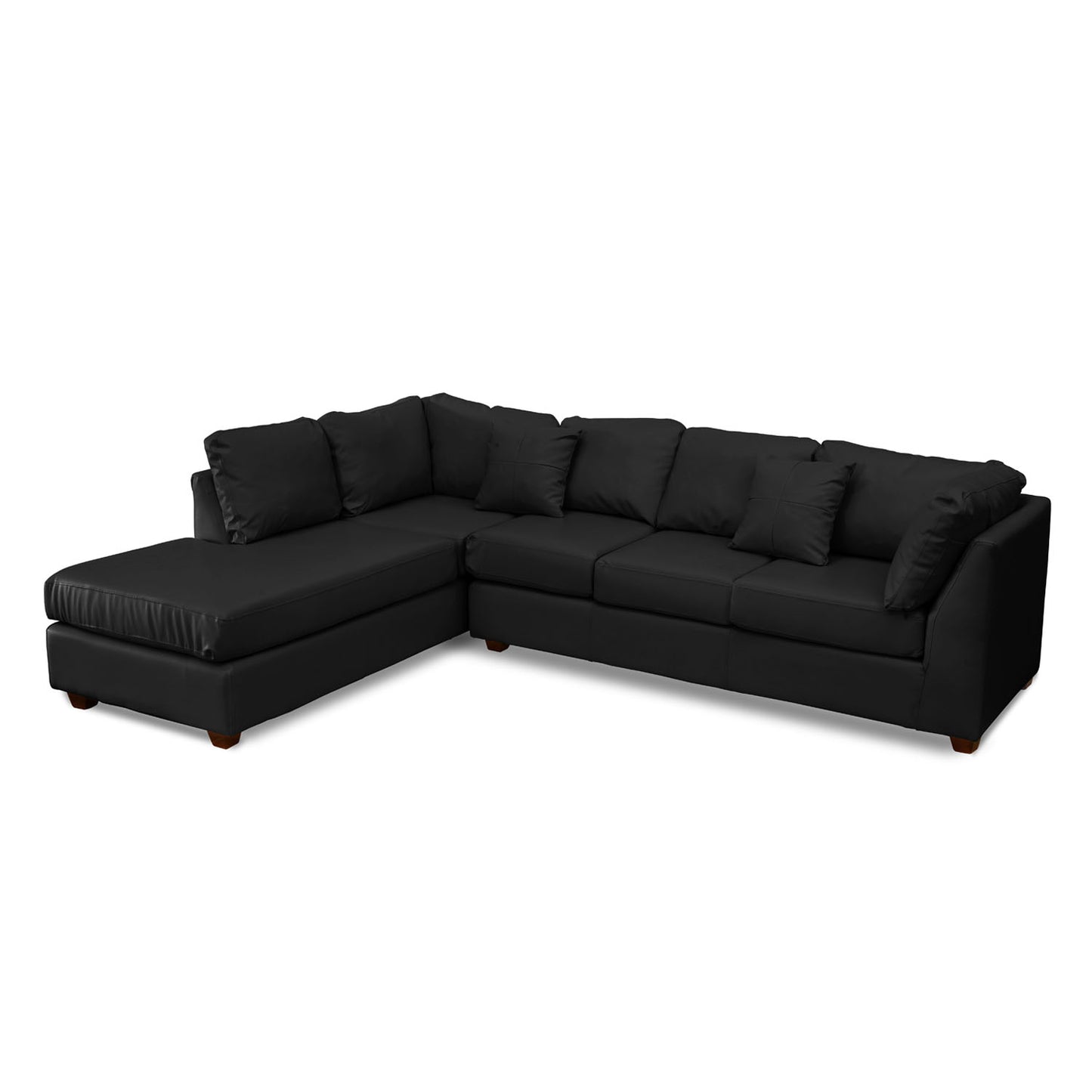 Sofá seccional Izquierdo Padua Velvet Negro Latam Home
