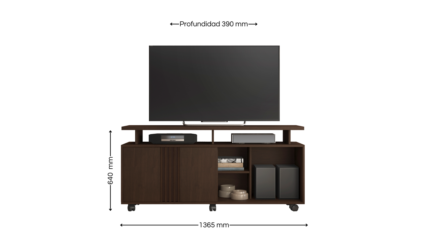 Rack TV 58'' Humor Chocolate/Blanco Di Poretti