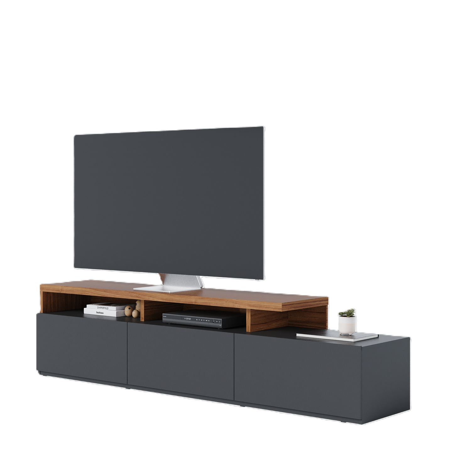 Rack TV Logan 70" 3P Negro Di Poretti