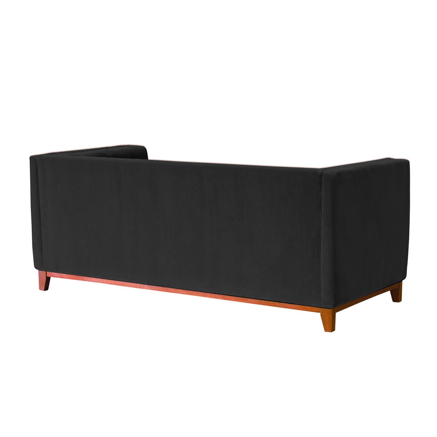 Sofá 3 Cuerpos Roma Velvet Negro Latam Home