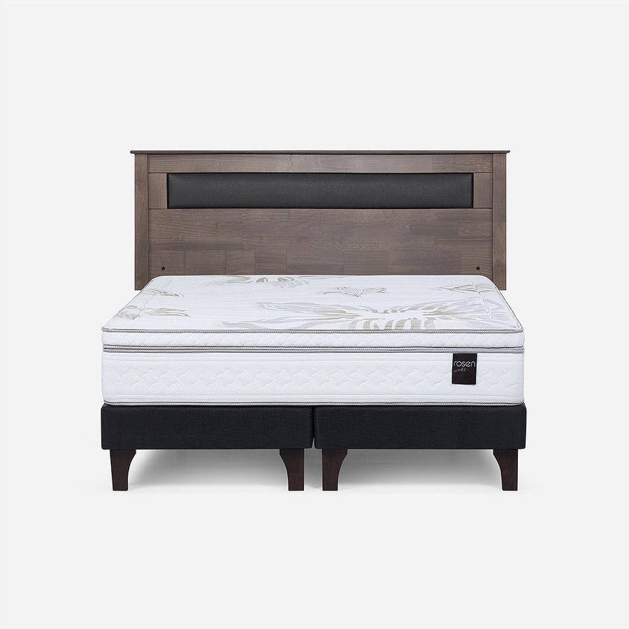 Cama Europea Art 4 2 Plazas + Respaldo Ferrara Rosen