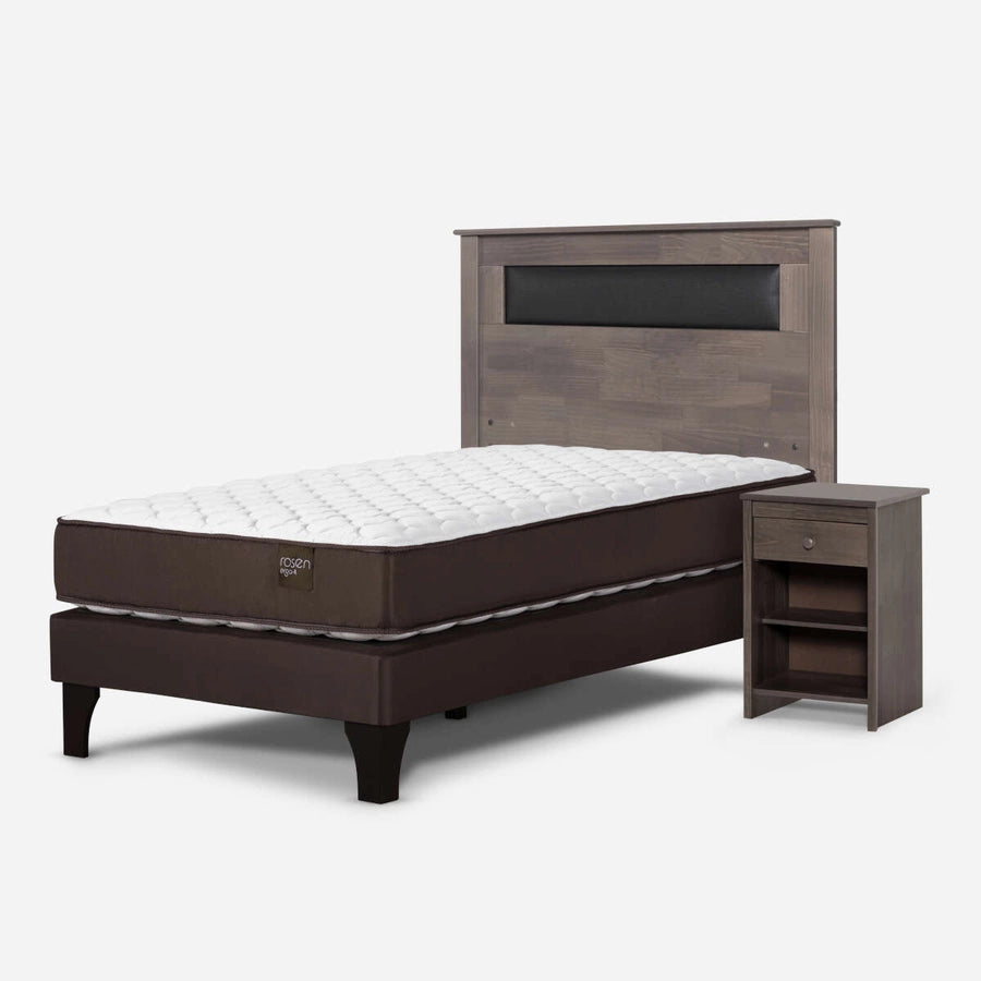 Cama Ergo-T New 1,5 Plazas + Muebles Ferrara Rosen